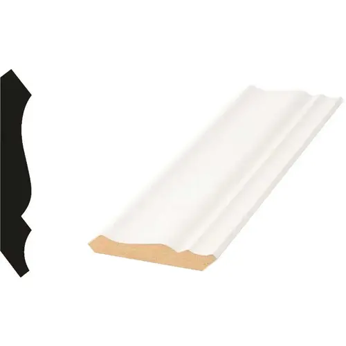 WM 49 19/32 in. x 3-5/8 in. x 96 in. Primed MDF Crown Moulding White