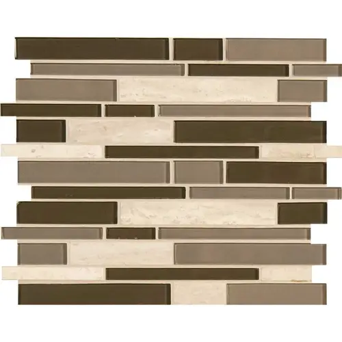 Kings Gate Interlocking 12 in. x 12 in. Textured Glass; Stone Look Wall Tile (15 sq. ft./Case) Kings Gate Interlocking 12 in. x 12 in. Textured Glass; Stone Look Wall Tile (15 sq. ft./Case)