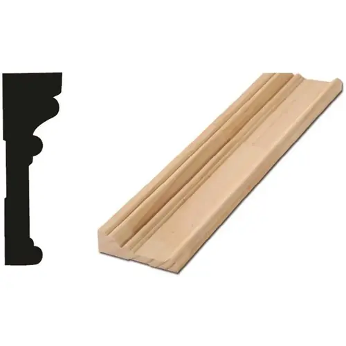 RB 03 1-1/16 in. x 3-1/2 in. x 88 in. Solid Pine Door and Window Casing Unfinished RB 03 1-1/16 in. x 3-1/2 in. x 88 in. Solid Pine Door and Window Casing Unfinished