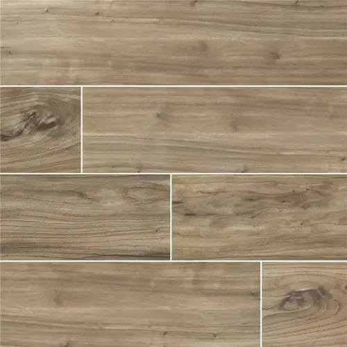 Catalina Teak 8 in. x 48 in. Polished Porcelain Floor and Wall Tile (10.66 sq. ft./Case) Catalina Teak 8 in. x 48 in. Polished Porcelain Floor and Wall Tile (10.66 sq. ft./Case)