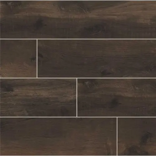 Country River Bark 8 in. x 48 in. Matte Porcelain Wood Look Floor and Wall Tile (10.66 sq. ft./Case) - pack of 4 Country River Bark 8 in. x 48 in. Matte Porcelain Wood Look Floor and Wall Tile (10.66 sq. ft./Case) - pack of 4
