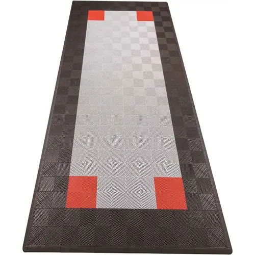 Black and Silver Single Car Pad Ribtrax Modular Tile Flooring (134 sq. ft./case) Black and Silver Single Car Pad Ribtrax Modular Tile Flooring (134 sq. ft./case)