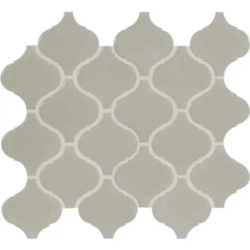 Retro Gray Arabesque 9.84 in. x 10.63 in. Glossy Porcelain Floor and Wall Tile (10.95 sq. ft./Case) - pack of 15 Retro Gray Arabesque 9.84 in. x 10.63 in. Glossy Porcelain Floor and Wall Tile (10.95 sq. ft./Case) - pack of 15