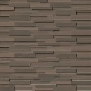 DBROWAV624-3DHP DBROWAV624-3DHP Brown Wave Brown 3D Ledger Panel 6 in. x 24 in. Textured Sandstone Wall Tile (60 sq. ft./Pallet)