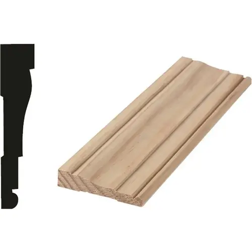 WM 445 11/16 in. x 3-1/4 in. x 96 in. Solid Pine Casing Beige