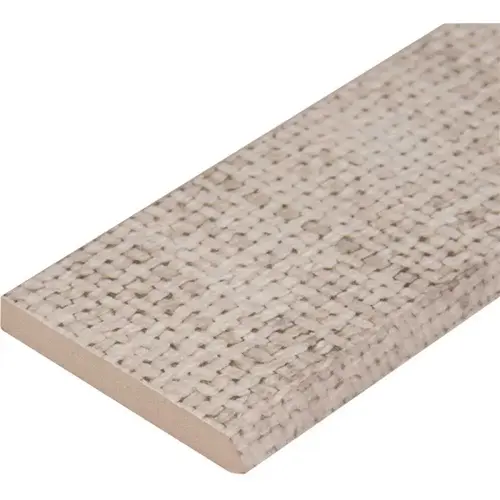 Tektile Crosshatch Ivory Bullnose 3 in. x 24 in. Matte Porcelain Wall Tile (5 sq. ft./Case) - pack of 5 Tektile Crosshatch Ivory Bullnose 3 in. x 24 in. Matte Porcelain Wall Tile (5 sq. ft./Case) - pack of 5