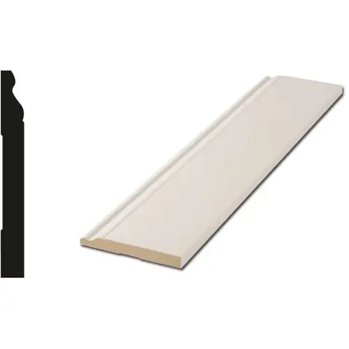 1866 9/16 in. x 5 1/4 in. x 96 in. Primed MDF Baseboard Moulding ( a 8 Total Linear Feet) White