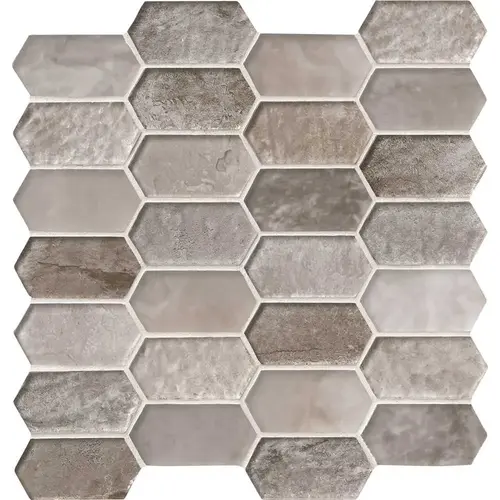 Savoy Picket 12.25 in. x 12.75 in. Textured Glass Patterned Look Wall Tile (9.7 sq. ft./Case) Savoy Picket 12.25 in. x 12.75 in. Textured Glass Patterned Look Wall Tile (9.7 sq. ft./Case)