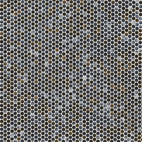 Penny Round Azul 12 in. x 13 in. x 6 mm Porcelain Mesh-Mounted Mosaic Tile (14.36 sq. ft. / case) - pack of 15 Penny Round Azul 12 in. x 13 in. x 6 mm Porcelain Mesh-Mounted Mosaic Tile (14.36 sq. ft. / case) - pack of 15