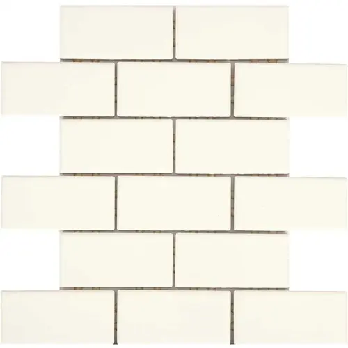 Restore Bright White 12 in. x 12 in. x 6.35 mm Ceramic Mosaic Wall Tile (0.83 sq. ft./Each)