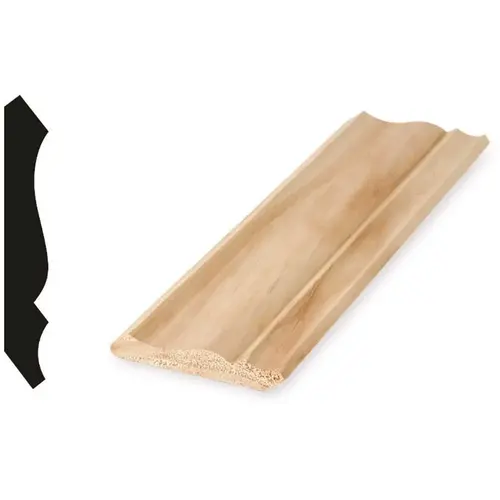 LWM 49 9/16 in. x 3-5/8 in. x 96 in. Solid Pine Crown Moulding Beige