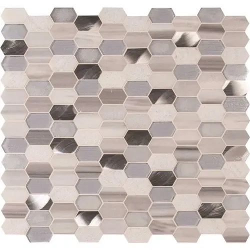 Harlow Picket 11.5 in. x 12.4 in. x 8 mm Textured Multi-Surface Mesh-Mounted Mosaic Tile (9.9 sq. ft./Case) - pack of 10 Harlow Picket 11.5 in. x 12.4 in. x 8 mm Textured Multi-Surface Mesh-Mounted Mosaic Tile (9.9 sq. ft./Case) - pack of 10