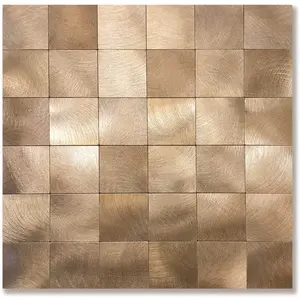 DIP Design Is Personal KPVC-04 DIP Copper Wire 12 in. x 12 in. Self-Adhesive PVC Aluminum Tile Backsplash - pack of 10