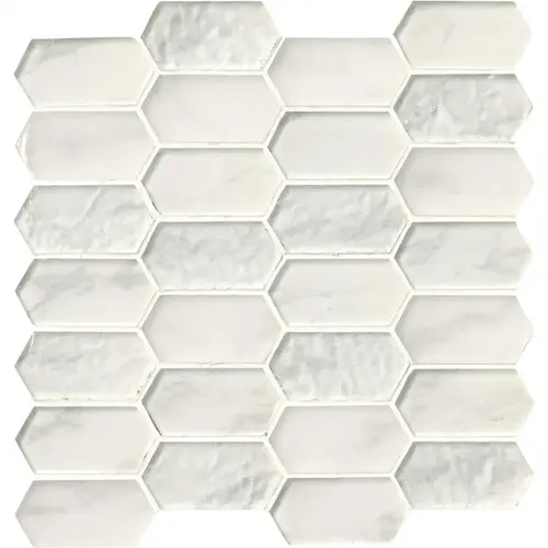 Calypso Picket 11.72 in. x 11.93 in. Glossy Glass Patterned Look Wall Tile (9.7 sq. ft./Case) Calypso Picket 11.72 in. x 11.93 in. Glossy Glass Patterned Look Wall Tile (9.7 sq. ft./Case)