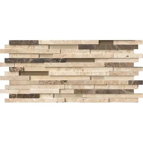 Ashlar Rock Interlocking 8.38 in. x 18 in. Mixed Multi-Surface Floor and Wall Tile (1 sq. ft./Each) Ashlar Rock Interlocking 8.38 in. x 18 in. Mixed Multi-Surface Floor and Wall Tile (1 sq. ft./Each)