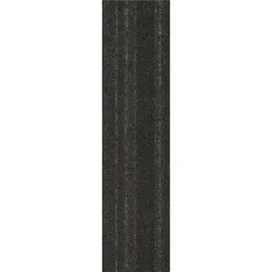 Foss 7STPP09016TP Black Commercial/Residential 9 in. x 36 in. Peel and Stick Carpet Tile Plank 16 Tiles/Case (36 sq. ft.) - pack of 16