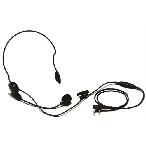 CLIP MICROPHONE HEADSET WITH BEHIND THE HEAD EARPHONE