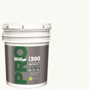 BEHR PRO PR37005 5 gal. i300 White Semi-Gloss Interior Paint
