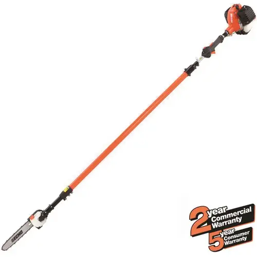 25.4cc 12" Gas Power Pruner Pole Saw With 12" Bar Length And Inline Handle Orange