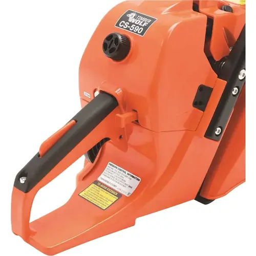24 in. 59.8 cc Gas 2-Stroke Rear Handle Timber Wolf Chainsaw Orange