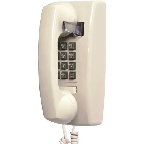 Wall Corded Telephone with Volume Control, Beige Wall Corded Telephone with Volume Control, Beige