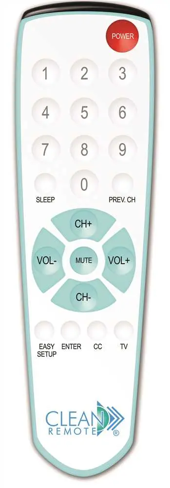 Clean Remote Universal Tv/Spill Proof Remote Control CR1