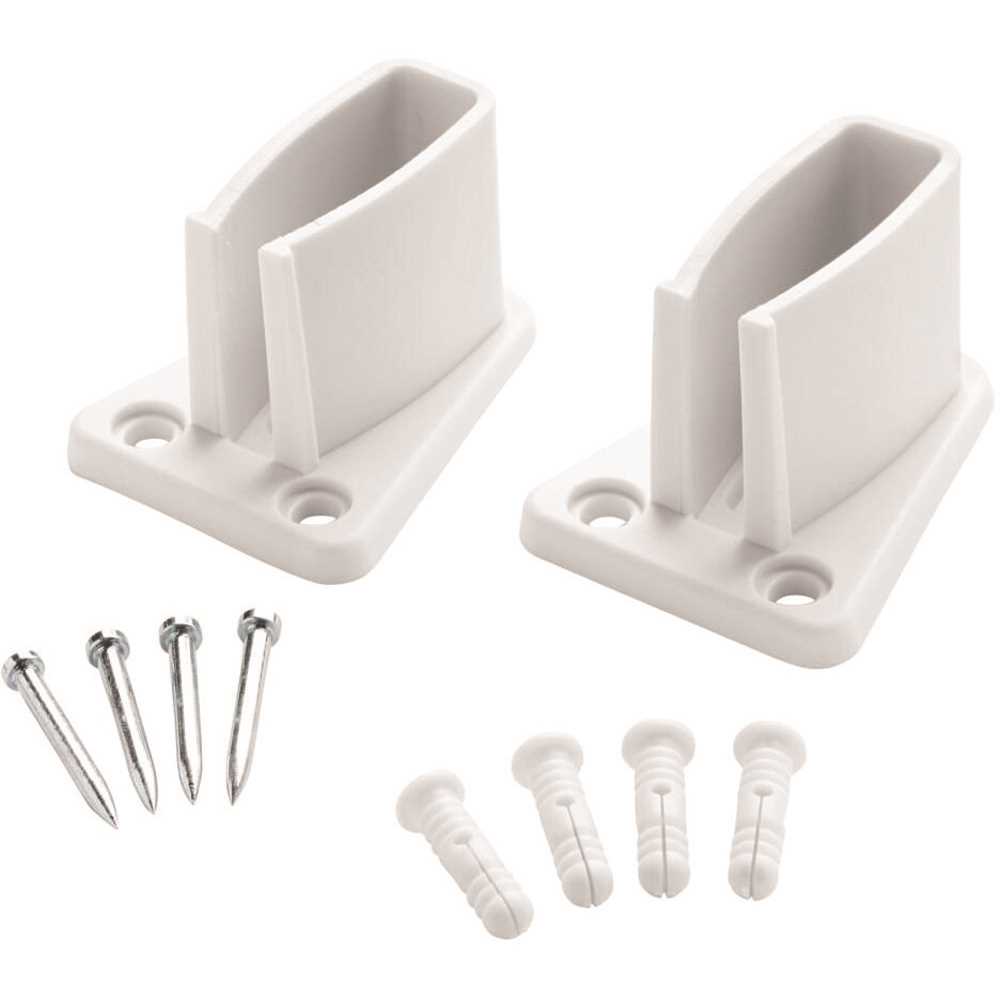 Everbilt 90191 Fixed Rod Shelf Wall Bracket White