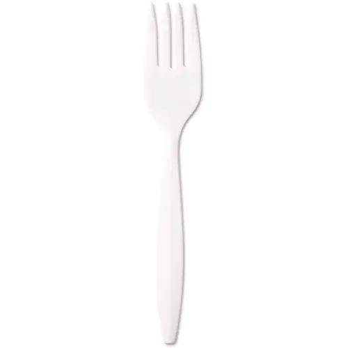 DIXIE FORK MEDIUM WEIGHT POLYPROPYLENE WHITE 6 INCH - pack of 1000 DIXIE FORK MEDIUM WEIGHT POLYPROPYLENE WHITE 6 INCH - pack of 1000