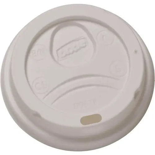 Dome White, Small, Disposable Plastic Hot Cup Lids, (1,000 Lids per Case) - pack of 1000