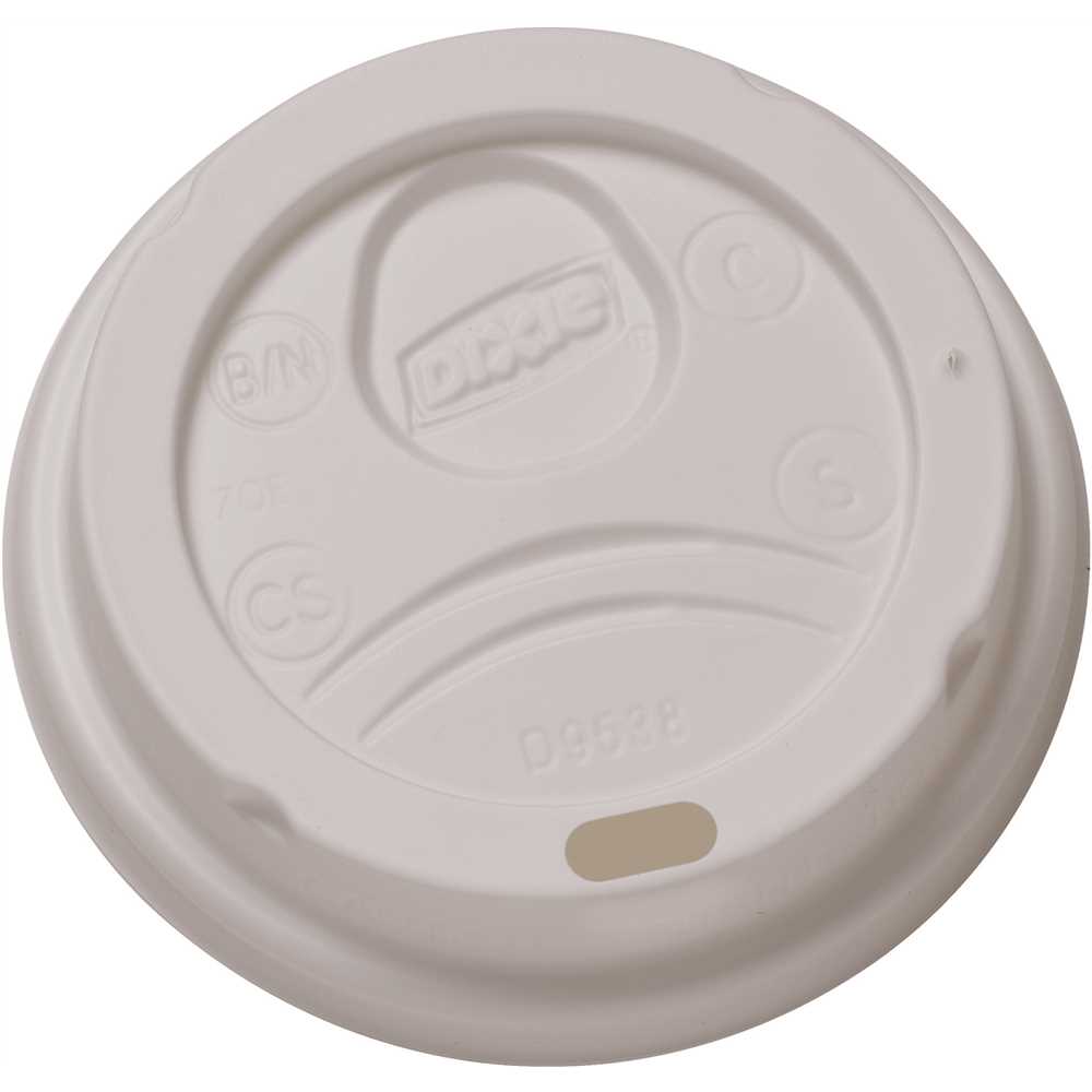 DIXIE D9538 Dome White, Small, Disposable Plastic Hot Cup Lids, (1,000 Lids per Case) - pack of 1000