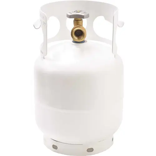 5 lbs. Empty Propane Tank Cylinder with Overfill Protection Device White
