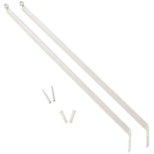 12 in. L White Steel Shelf Support Bracket