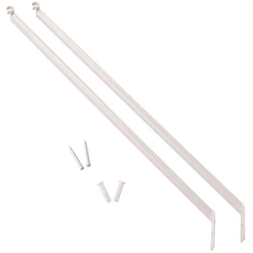 Everbilt 90180 12 in. L White Steel Shelf Support Bracket