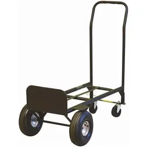 Milwaukee 30080S Hand Truck, 14 in W Toe Plate, 7-1/2 in D Toe Plate, 800 lb, Pneumatic Caster Black
