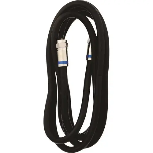 Premium 6 ft. RG6 Quad Shield Coaxial Cable, Black