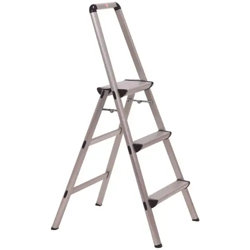 Ultralight Step Stool, 36-1/2 in H, 3-Step, 225 lb, Aluminum