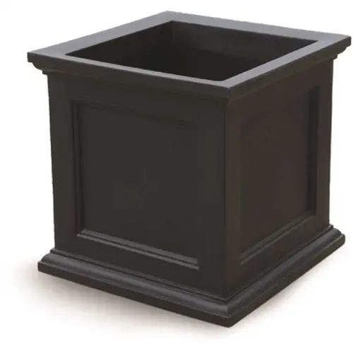 Fairfield 28 in. Square Black Polyethylene Planter Fairfield 28 in. Square Black Polyethylene Planter