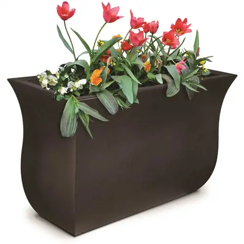 Valencia 36 in. x 16 in. x 22 in. Espresso Long Polyethylene Planter Valencia 36 in. x 16 in. x 22 in. Espresso Long Polyethylene Planter