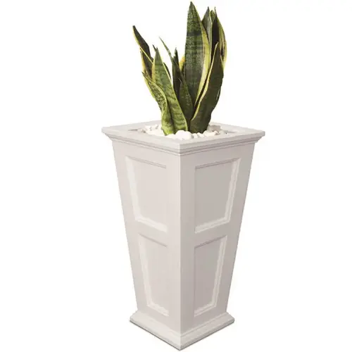 Fairfield 28 in. Tall Self-Watering White Polyethylene Planter Fairfield 28 in. Tall Self-Watering White Polyethylene Planter