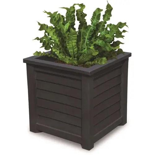 Lakeland 20in Square Self-Watering Black Polyethylene Planter Lakeland 20in Square Self-Watering Black Polyethylene Planter