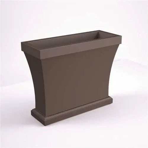 Bordeaux 40 in. Espresso Polyethylene Trough Planter Bordeaux 40 in. Espresso Polyethylene Trough Planter