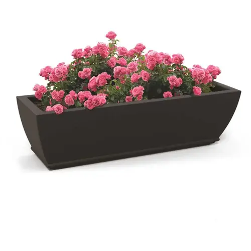 Acadia 36 in. x 11 in. Self-Watering Black Polyethylene Window Box Acadia 36 in. x 11 in. Self-Watering Black Polyethylene Window Box