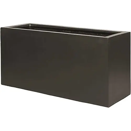 Cube 24 in. x 24 in. Matte Gray Fiberstone Square Cube Planter Cube 24 in. x 24 in. Matte Gray Fiberstone Square Cube Planter