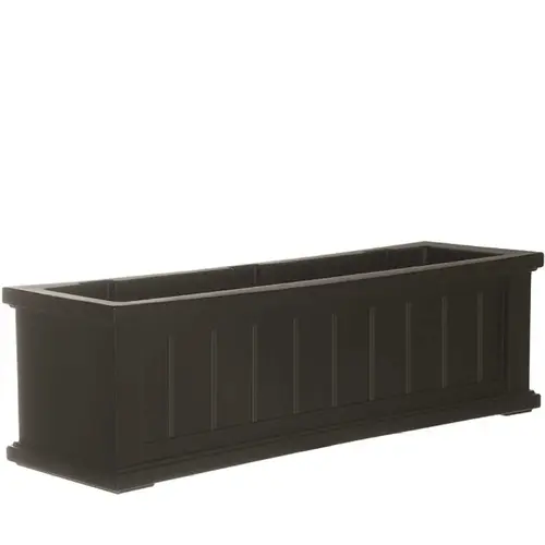 Cape Cod 36 in. x 11 in. Self-Watering Black Polyethylene Window Box Cape Cod 36 in. x 11 in. Self-Watering Black Polyethylene Window Box