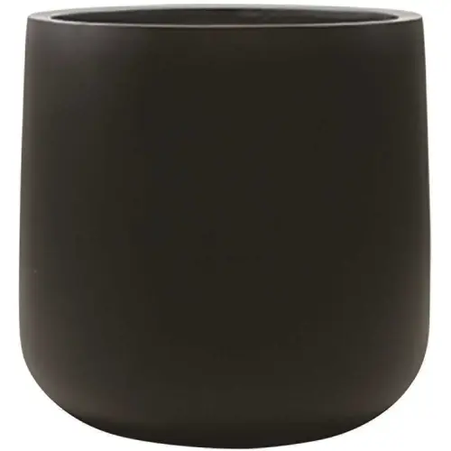 Cube 16 in. x 16 in. Matte Gray Fiberstone Square Cube Planter