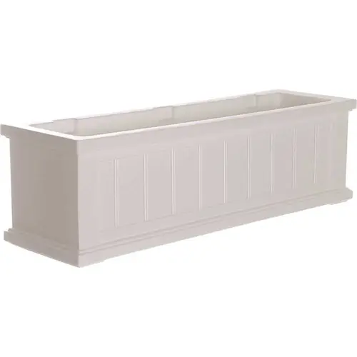 Cape Cod 36 in. x 11 in. Self-Watering White Polyethylene Window Box Cape Cod 36 in. x 11 in. Self-Watering White Polyethylene Window Box