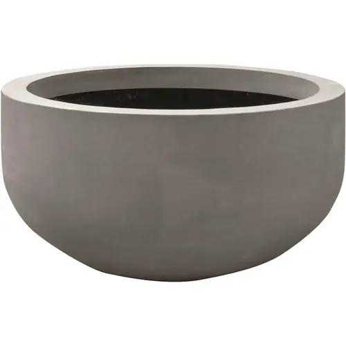 19.75 in. x 36.25 in. x 36.25 in. City Sm Natural Gray Round Bowl Fiberstone Planter 19.75 in. x 36.25 in. x 36.25 in. City Sm Natural Gray Round Bowl Fiberstone Planter