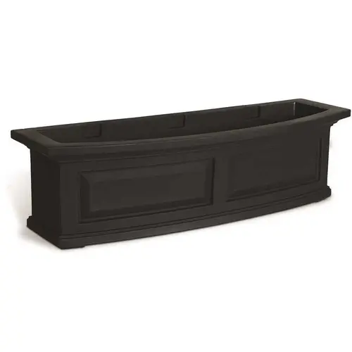 Nantucket 36 in. x 11.5 in. Self-Watering Black Polyethylene Window Box Nantucket 36 in. x 11.5 in. Self-Watering Black Polyethylene Window Box
