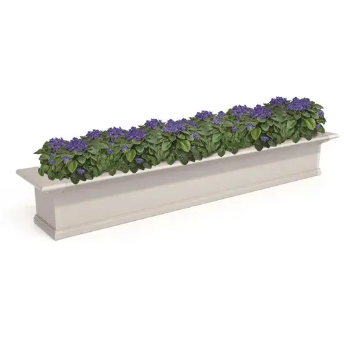 Yorkshire 72 in. x 12 in. Self Watering White Vinyl Window Box Yorkshire 72 in. x 12 in. Self Watering White Vinyl Window Box