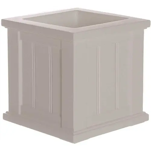 Cape Cod 14 in. Square Self-Watering White Polyethylene Planter Cape Cod 14 in. Square Self-Watering White Polyethylene Planter